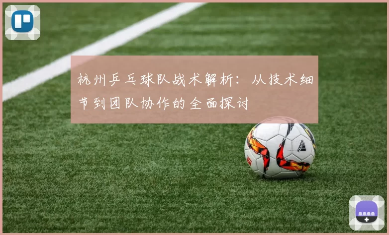 杭州乒乓球队战术解析：从技术细节到团队协作的全面探讨